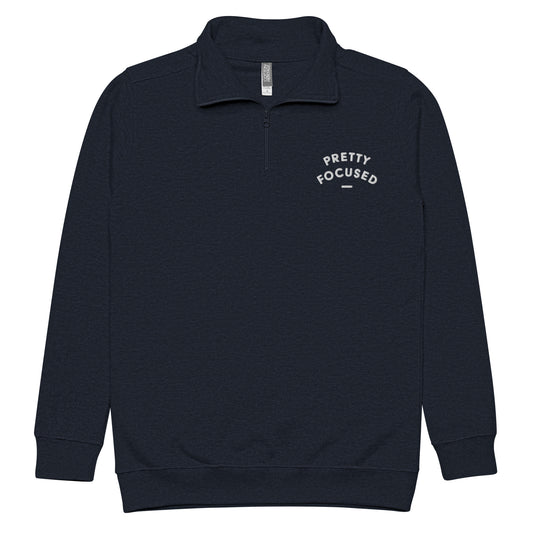 Pretty Focused Embroidered Fleece Pullover