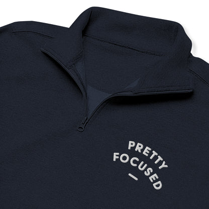 Pretty Focused Embroidered Fleece Pullover